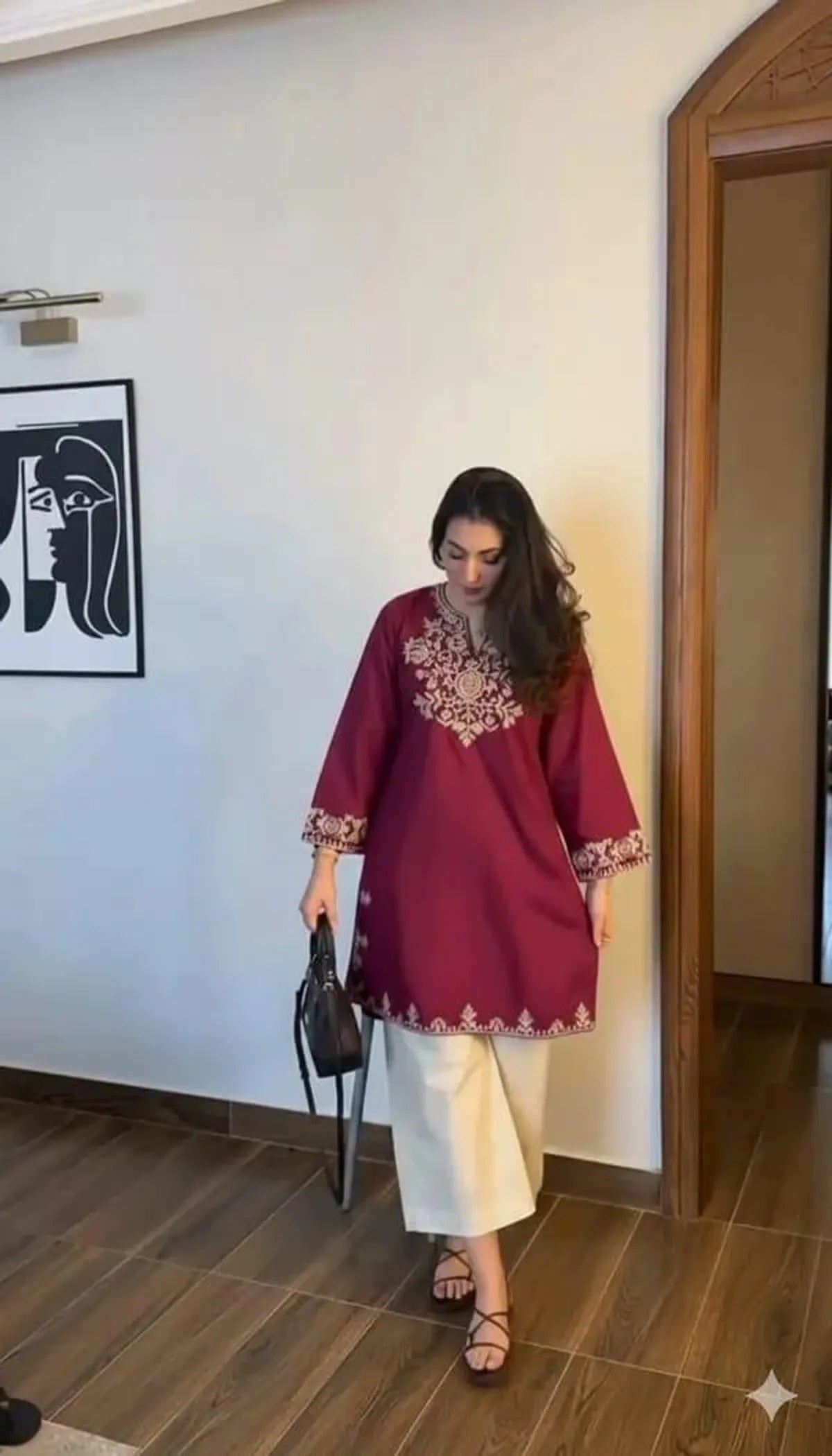 Stylish Havy Embroidery Kurti With Pant Set