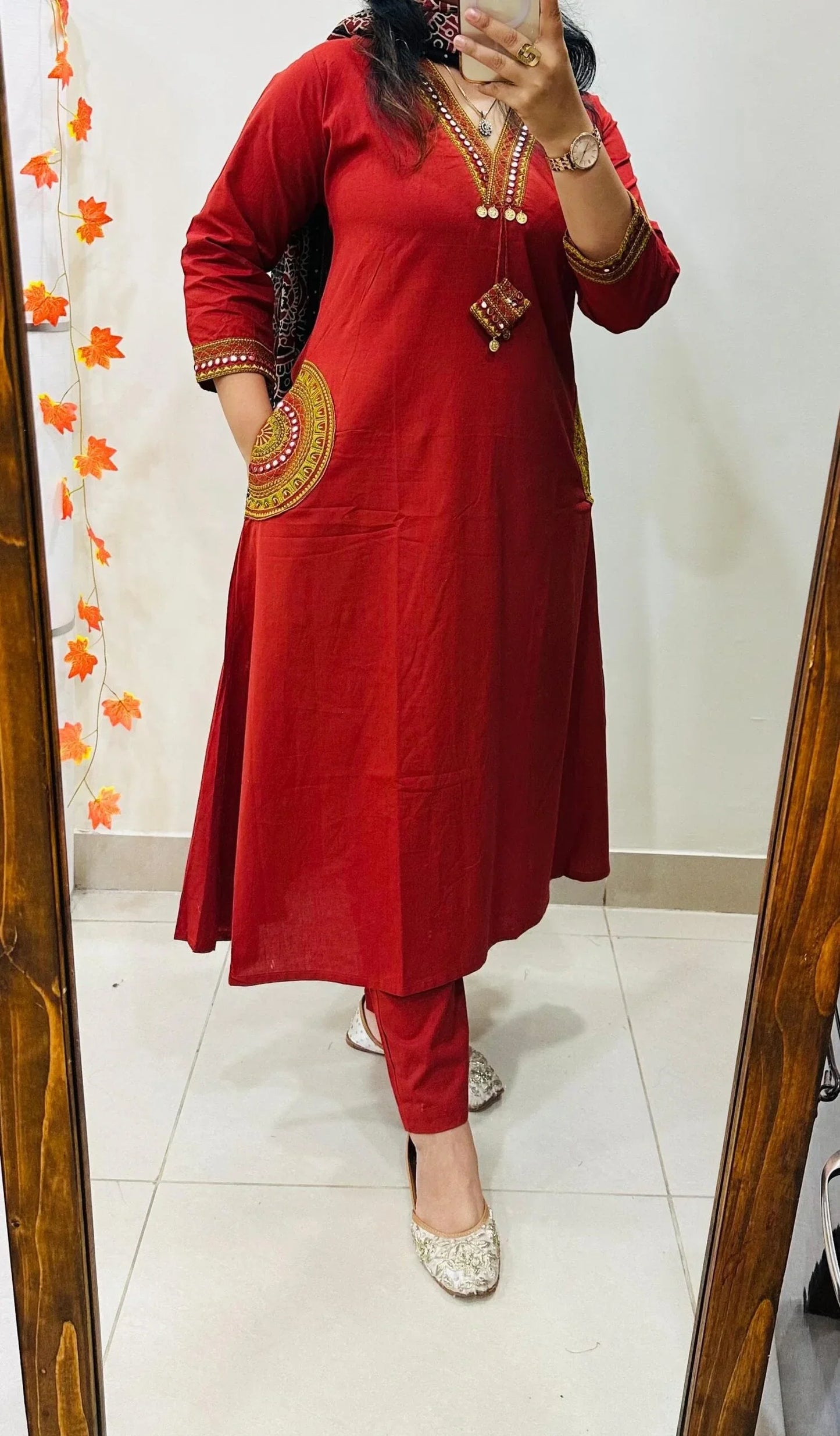 Premium Heavy Rich Dhabu Cotton Aline Suit