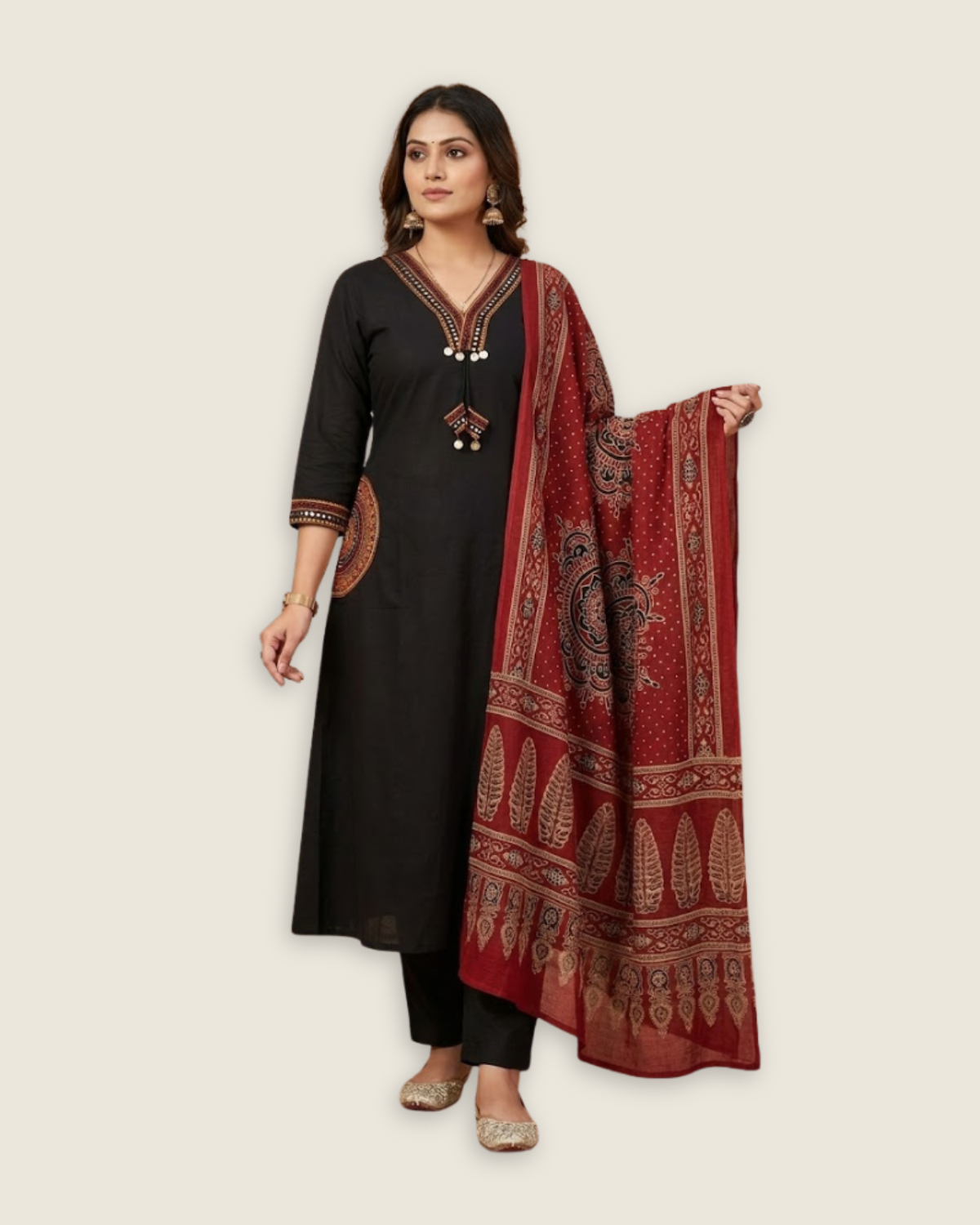Premium Heavy Rich Dhabu Cotton Aline Suit🥳🥳