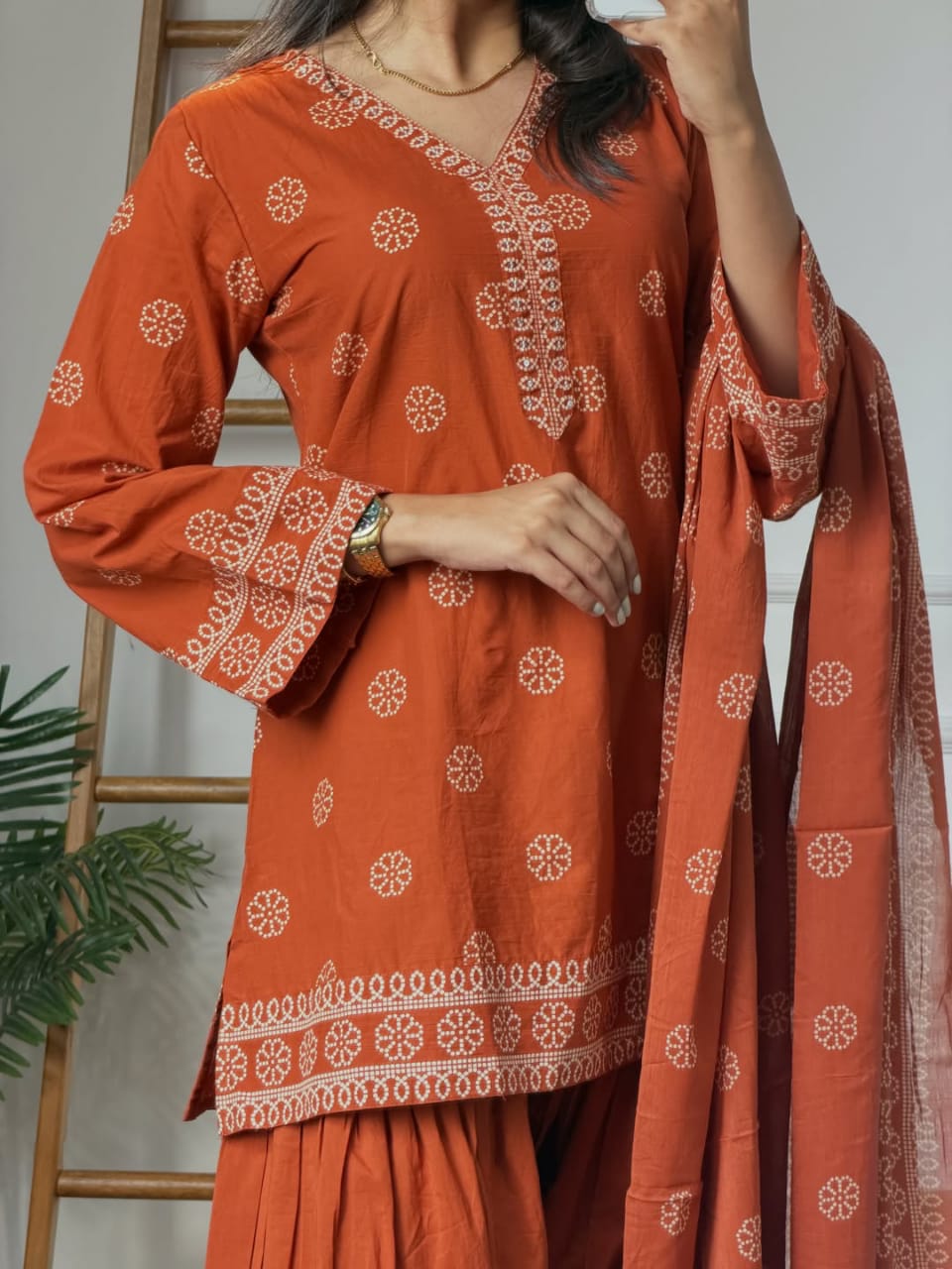 Orange Nayra Farsi Salwar Suit Set