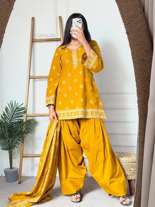 Yellow Nayra Farsi Salwar Suit Set